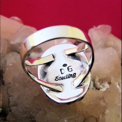 Spiny Oyster Overlay Sterlingsilver Ring For Woman