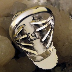 Bague Amerindienne Navajo Argent Corn Row Spondylus