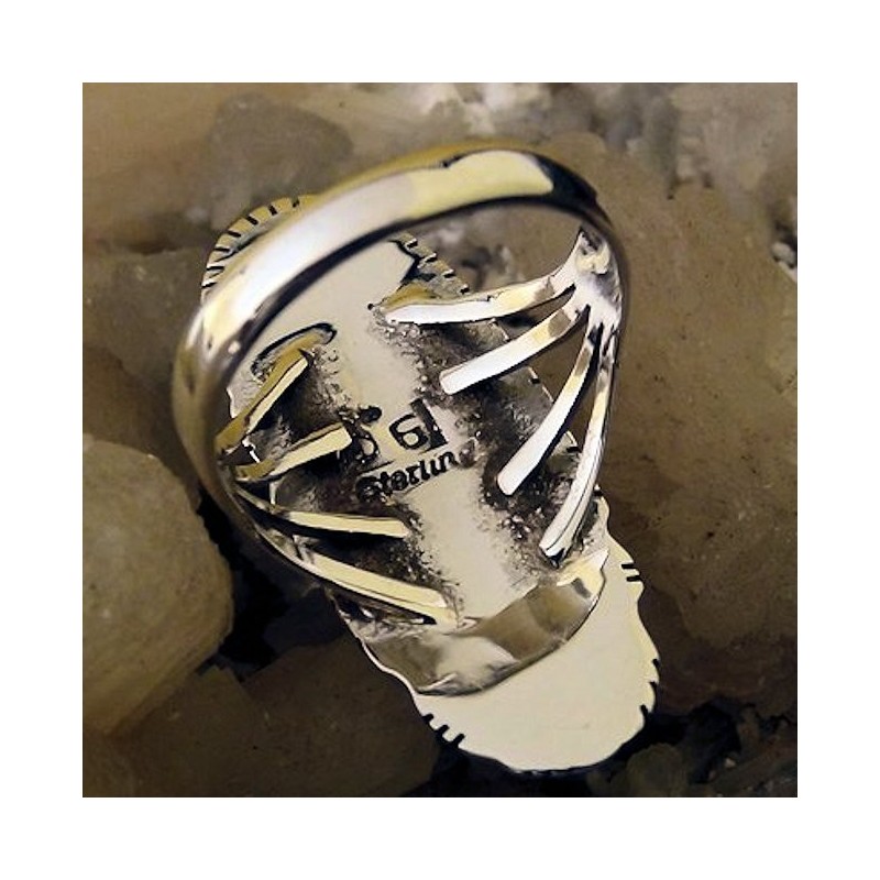 Muschel Overlay Indianer Silberring Für Damen