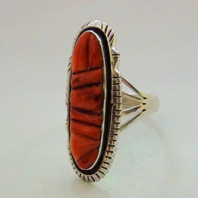 Muschel Overlay Indianer Silberring Für Damen