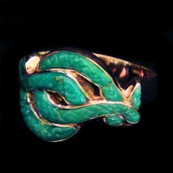 Bague Argent 925 Serpent en Turquoise Pour Femme