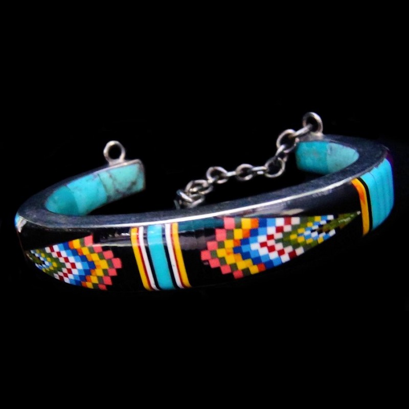 Bracelet Zuni en Argent & Pierres Pour Femme