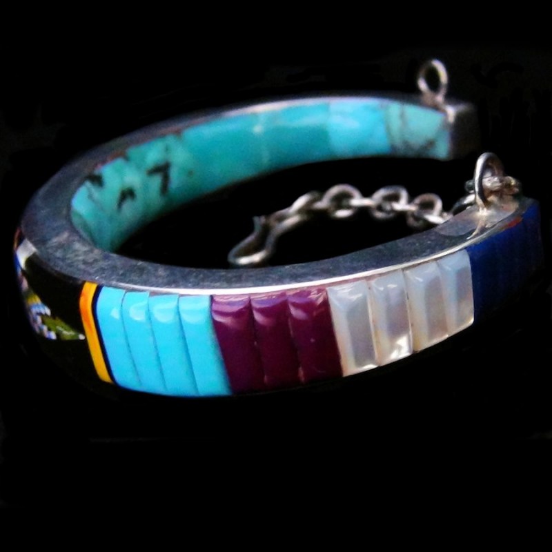 Bracelet Zuni en Argent & Pierres Pour Femme