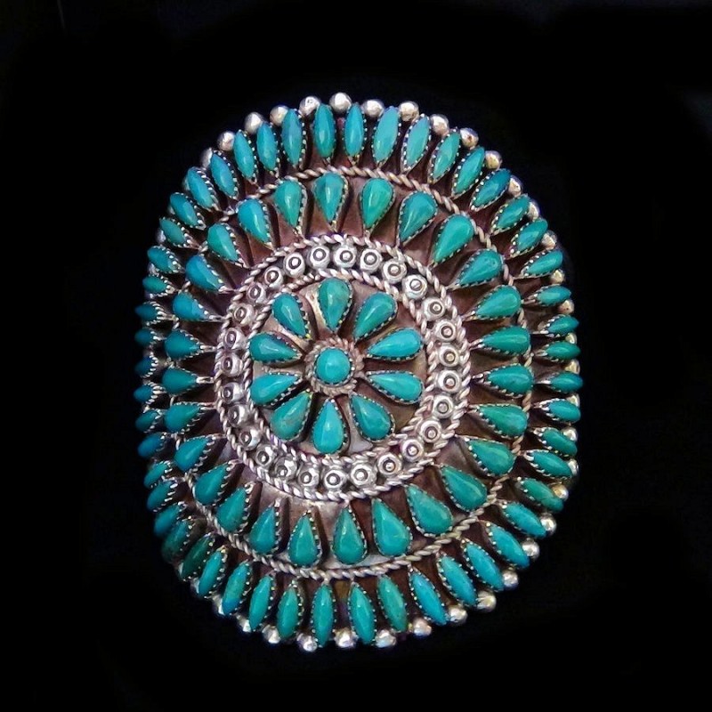 Bracelet Amerindien Zuni Pierre Couleur au Choix Pour Femme