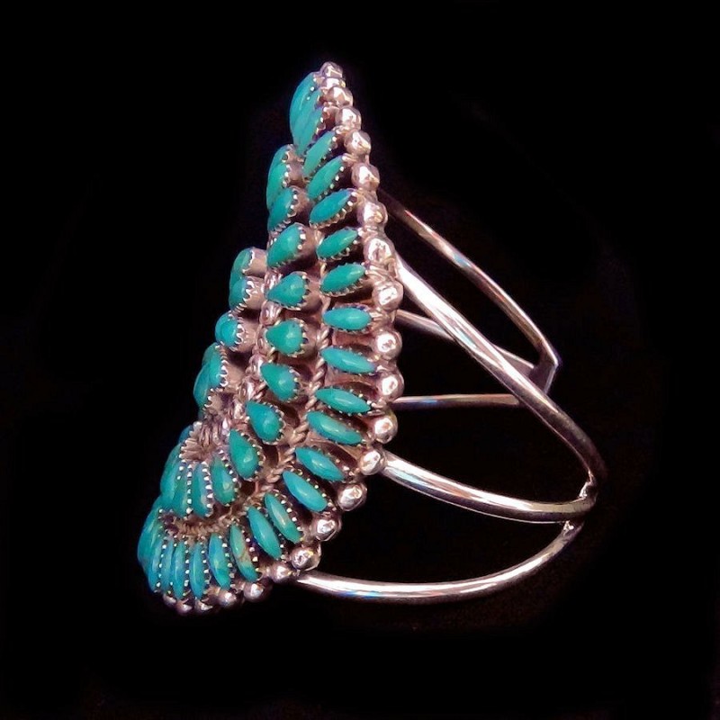 Teardrop Zuni Armreif Für Damen Aus Silber 925 Farbe Nach Wahl