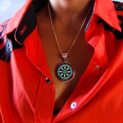 NAVAJO SYMBOL STERLING SILVER PENDANT