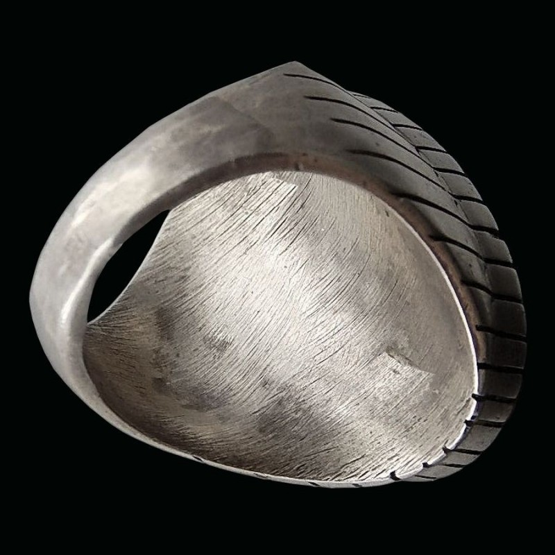 Bague Navajo Ovale Mosaique Multicolore en Argent 925 Pour Homme