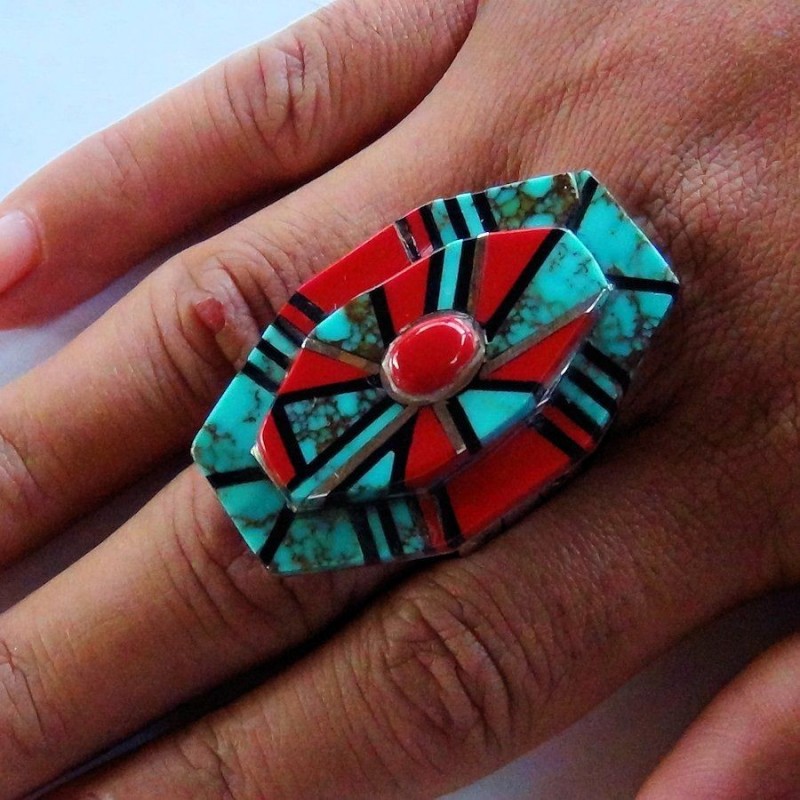 NAVAJO RING INDIANER SCHMUCK