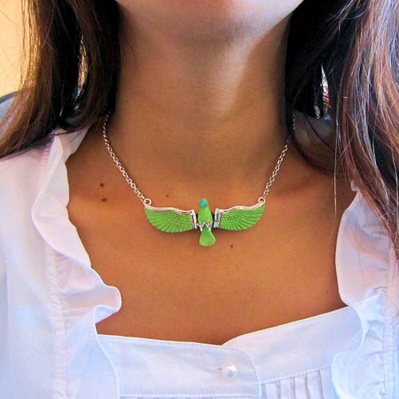 Collier Aigle Couleur au Choix en Argent 925