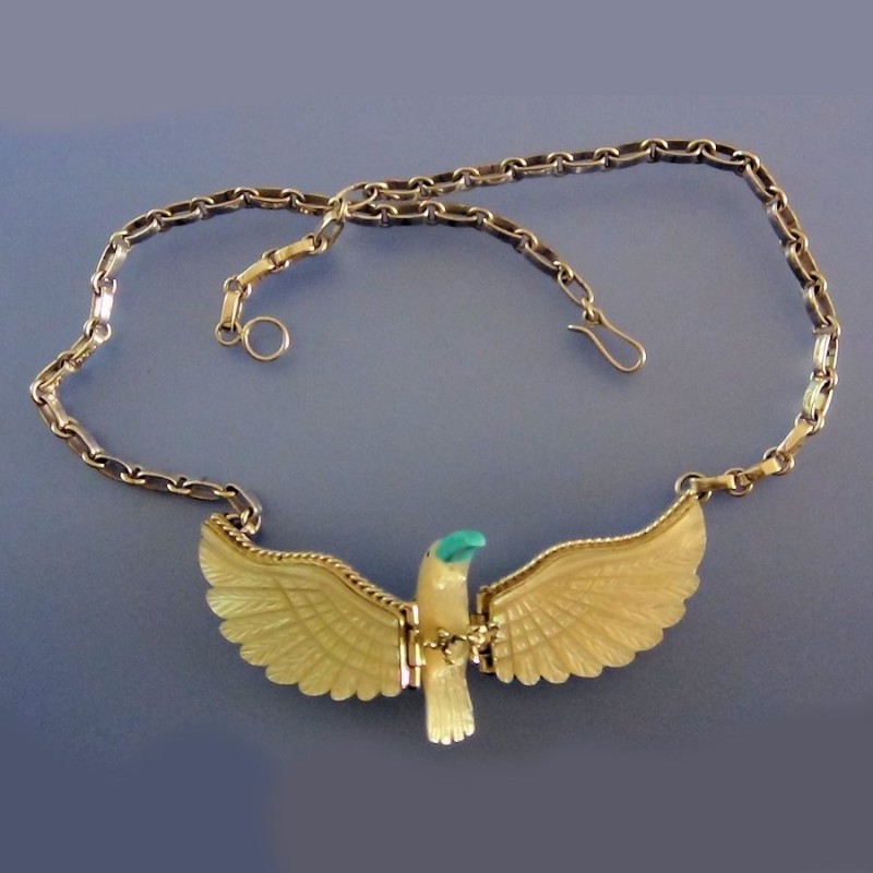 Collar del Aguila de Plata 925 Color de Elección