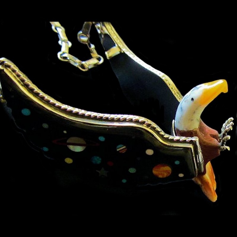 Collier Aigle Univers en Argent 925 et Pierres Semi Précieuses