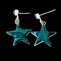Aretes Estrella de plata 925 Color de Elección