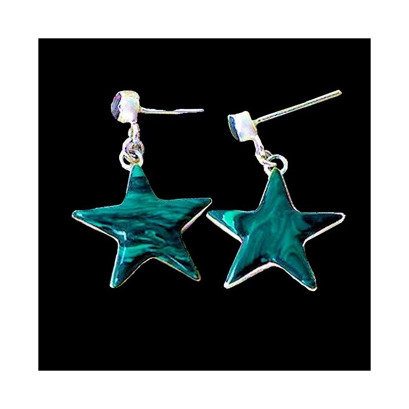 Aretes Estrella de plata 925 Color de Elección
