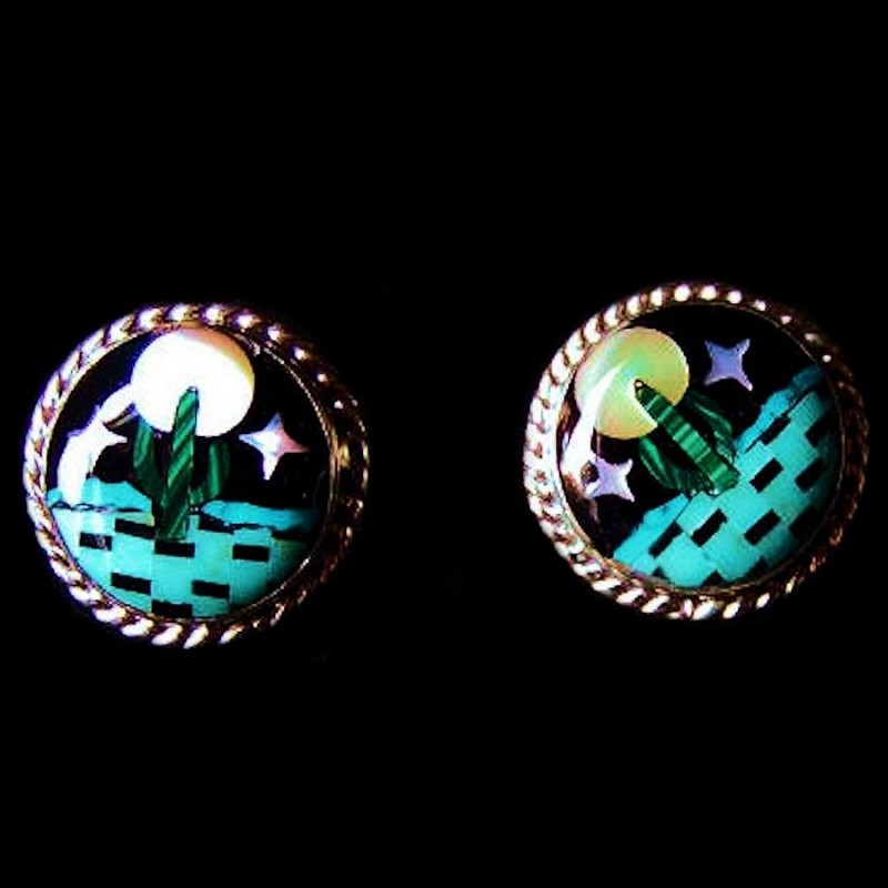 Cactus by Night Sterlingsilver Earrings Farbe nach Wahl