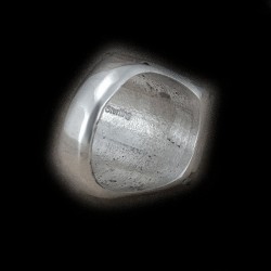 Arrow Cobblestone Inlay Navajo Rectangular Men's Sterlingsilver Ring