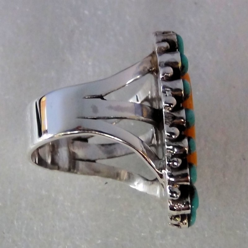 Muschel und Türkis Indianer Navajo Damenring