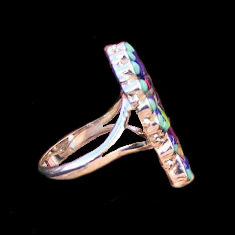 Bague en Argent pour Femme Dieu Soleil Zuni