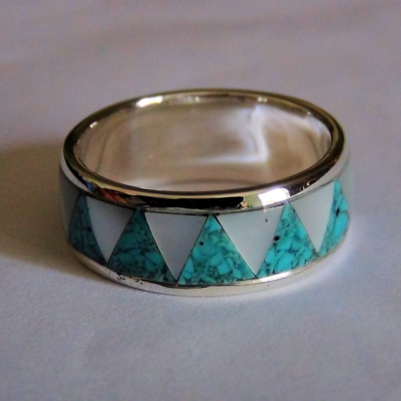 Hochzeitsring Verlobungsring Sterlingsilber Bandring Aus Silber und Edelsteinn Farbe nach Wahl