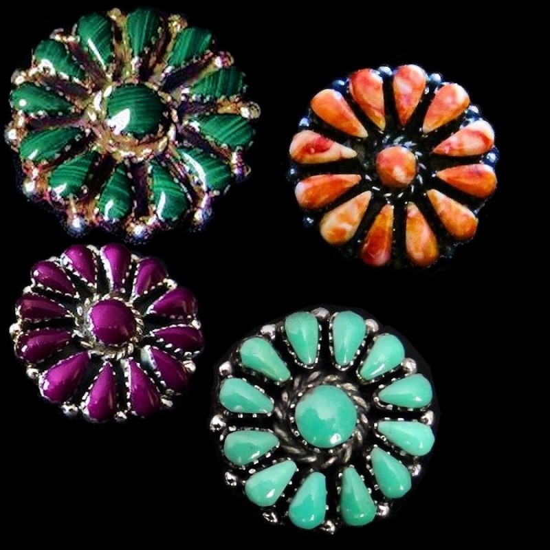 Sun Zuni Sterlingsilver Earrings Color Choice