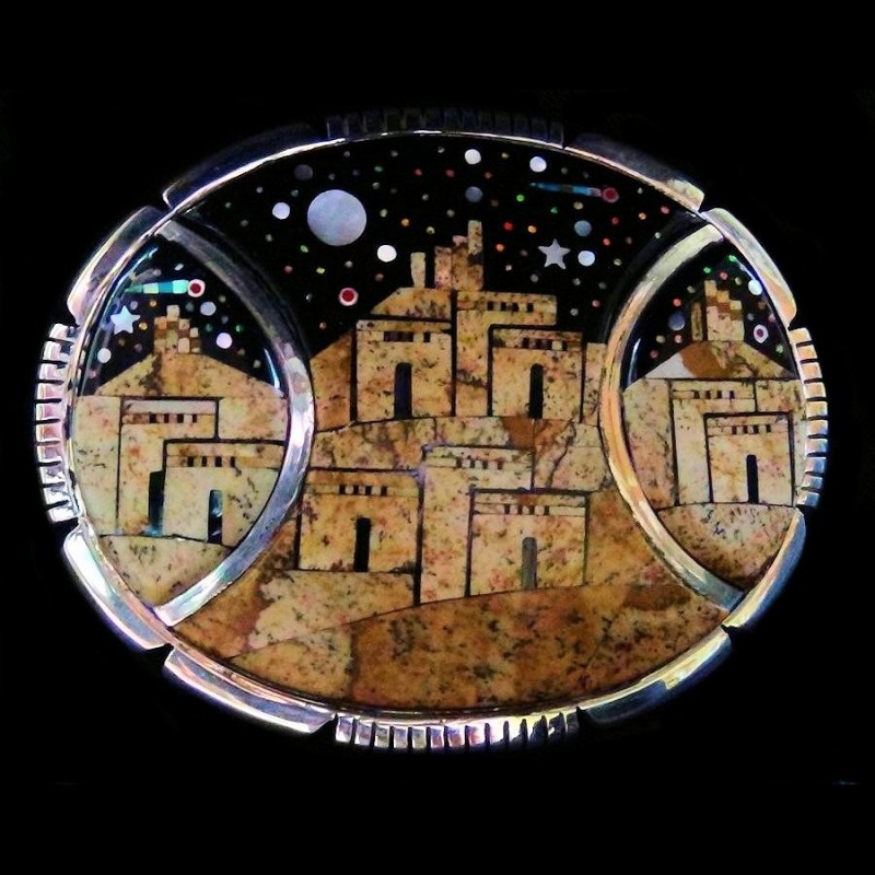 Boucle de ceinture Pueblo en Argent