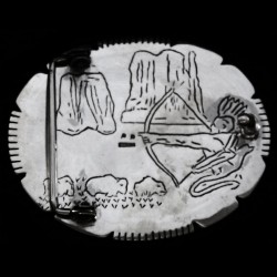 Boucle de ceinture Pueblo en Argent