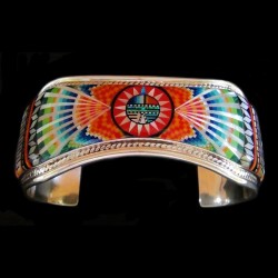 Bijou Bracelet Amerindien Zuni pour Femme ou Homme en Argent