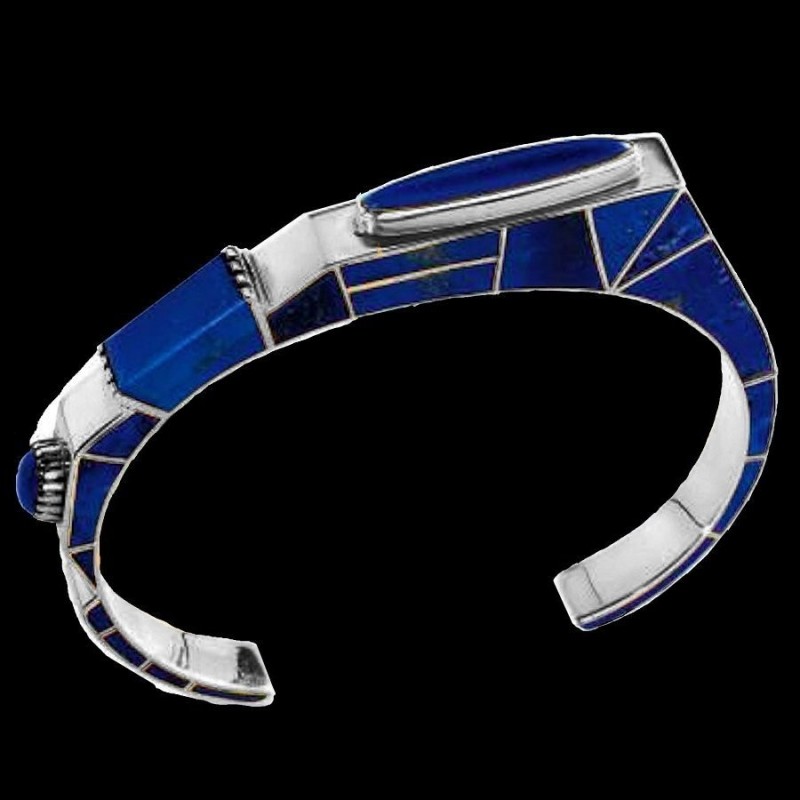 Pulsera Navajo en plata 925 Color de elección para hombre y mujer