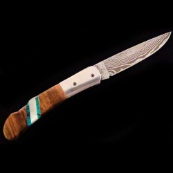 Cuchillo plegable Manija Acacia Nácar