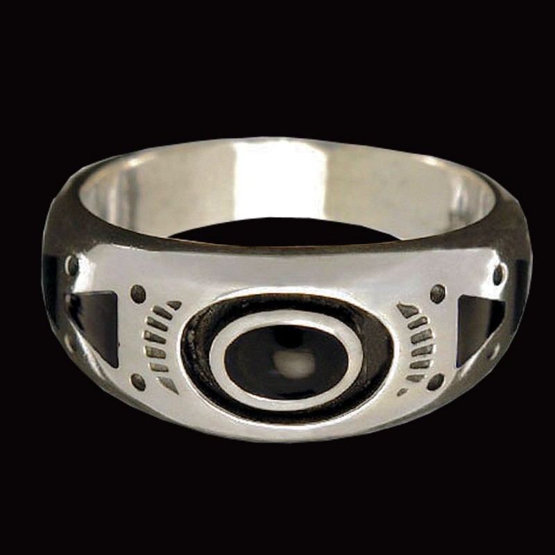 Anillo Navajo en Plata Color de su Elección