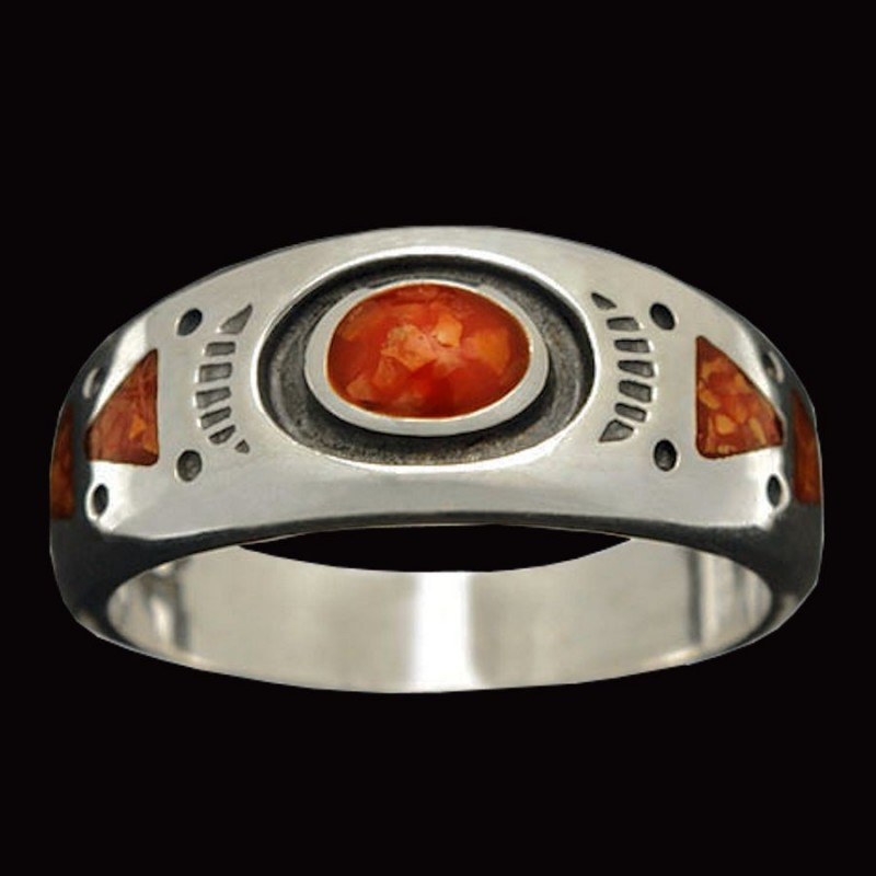 Anillo Navajo en Plata Color de su Elección