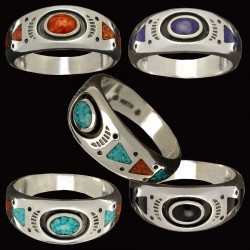 Navajo Ring Mit Edelstein Farbe nach Wahl