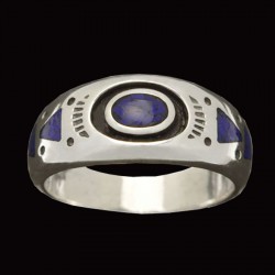 Anillo Navajo en Plata Color de su Elección