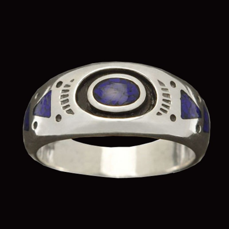Anillo Navajo en Plata Color de su Elección