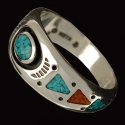 Navajo Ring Mit Edelstein Farbe nach Wahl