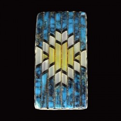 Anillo de superposición de diseño navajo nativo americano