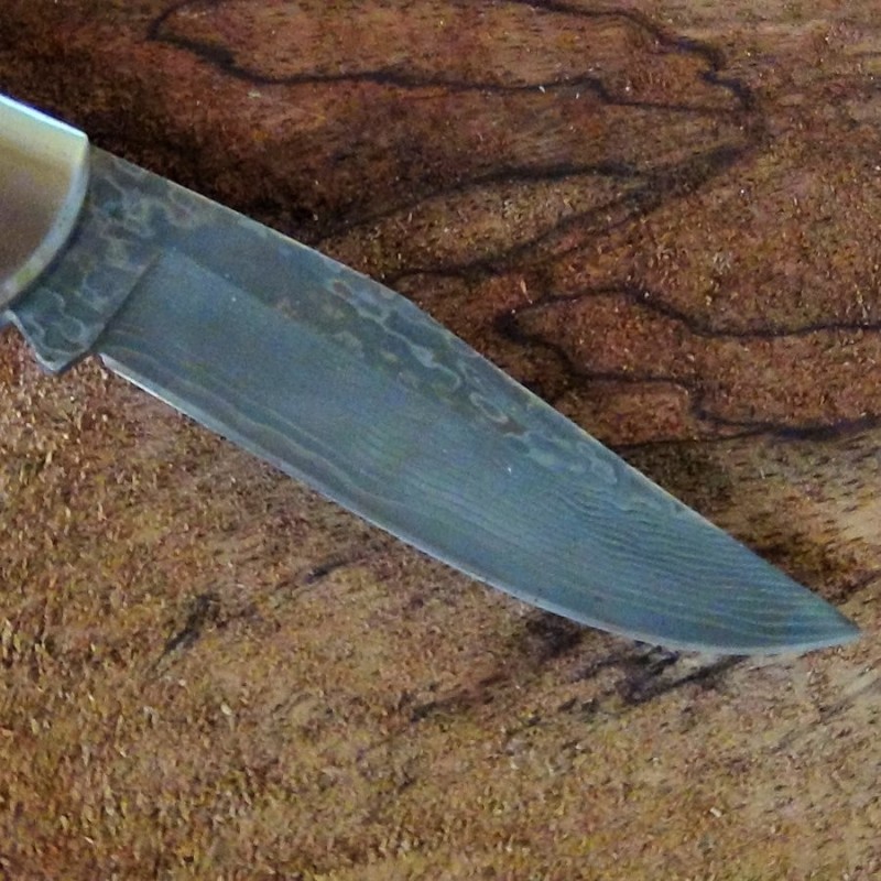 Navaja con mango serpentino y turquesa