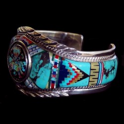 Bracelet Zuni Kashina en Argent 925 Pour Homme et Pour Femme