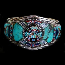 Bracelet Zuni Kashina en Argent 925 Pour Homme et Pour Femme