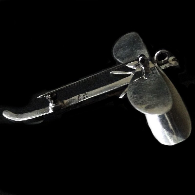 Libellenbrosche aus 925er Silber und Halbedelsteinen