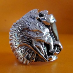 BAGUE AIGLE ET GRIFFE D'OURS