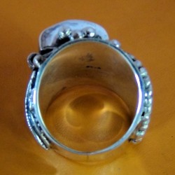 EAGLE AND BEAR CLAW SILVER RING