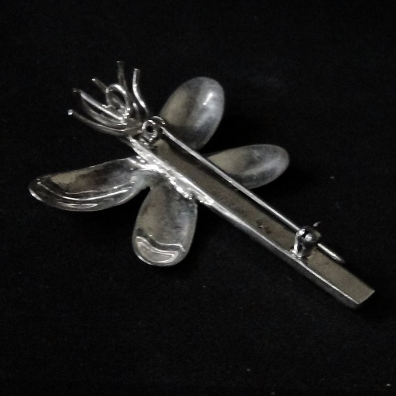 Spilla Navajo libellula 925 gioielli in argento e cabochon  sterling nativi americani
