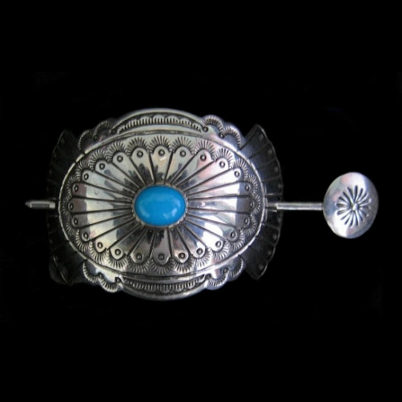 Barette à Cheveux Navajo Old Pawn en Argent