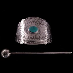 Barette à Cheveux Navajo Old Pawn en Argent