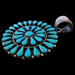 Zuni Tropfen Sonne Anhänger Indianerschmuck