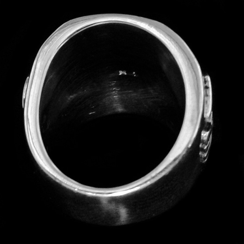 Anillo de sello superpuesto Tunderbird en plata 925 para hombre