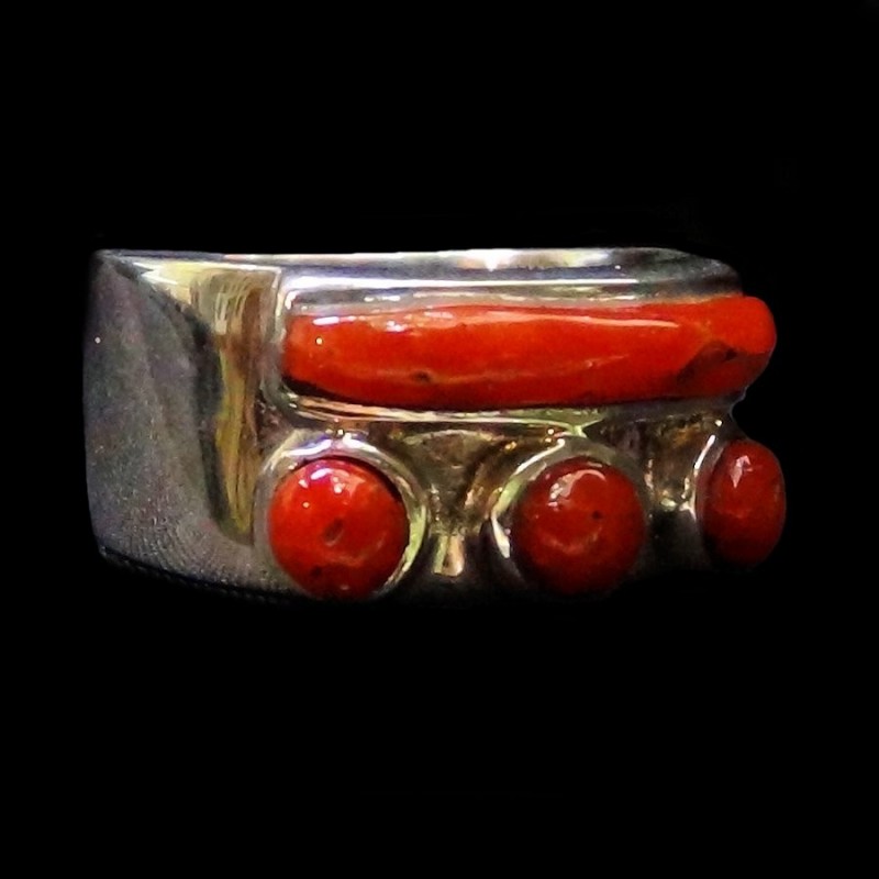 Navajo Ring für Frauen in 925 Silber und Farbstein Ihrer Wahl