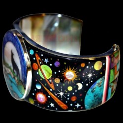 Bracciale Lupo e Cosmo in Argento 925 e Pietre Semipreziose