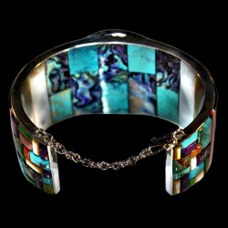 Wolf und Kosmos armband aus 925er Silber- und Halbedelsteinen