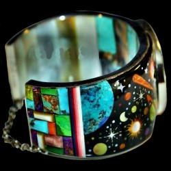 Bracciale Lupo e Cosmo in Argento 925 e Pietre Semipreziose